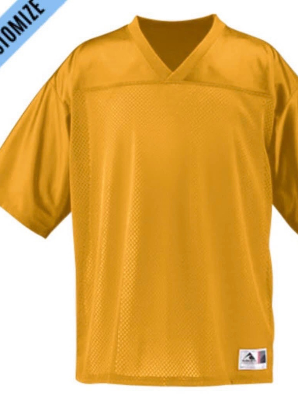 Augusta Sportswear 257 Unisex Short Sleeve Stadium Replica Jersey Gold Size S